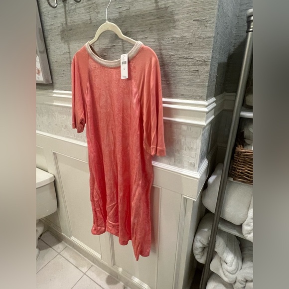 NWT new medium Anthropologie Tiny Saturday casual tunic dress pink tee print - Picture 9 of 14